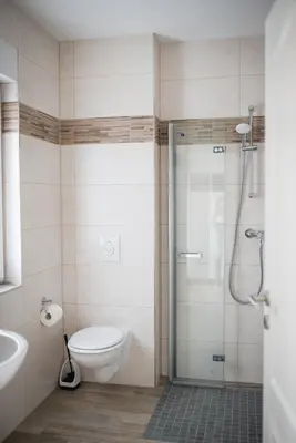 Ein Badezimmer in der Unterkunft Havelstern Ketzin, Ferienhaus Barsch