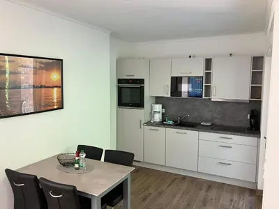 Küche/Küchenzeile in der Unterkunft Havelstern Ketzin, Ferienhaus Barsch