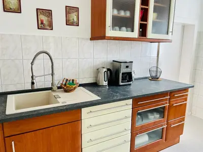 Küche/Küchenzeile in der Unterkunft Zimmer in Werneuchen bei Berlin