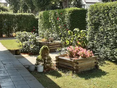 Ein Garten an der Unterkunft Oase im Grünen Pad1