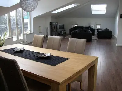 Ein Sitzbereich in der Unterkunft Havelpalais Comfortable holiday residence