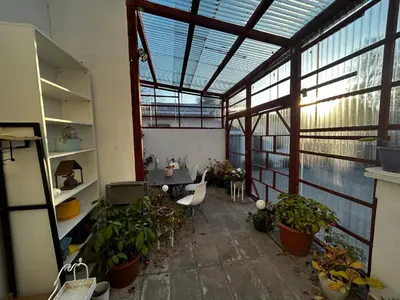 Ein Balkon oder eine Terrasse in der Unterkunft Kleine Ferienwohnung in Seelow