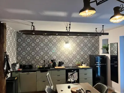 Küche/Küchenzeile in der Unterkunft BrandenburgApartments-POTSDAM