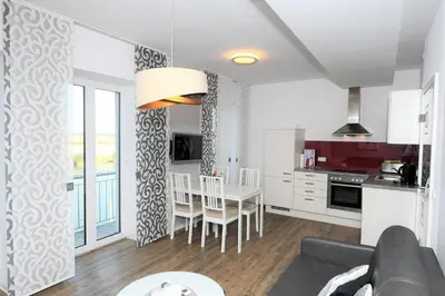 Küche/Küchenzeile in der Unterkunft Ferienwohnung Helene