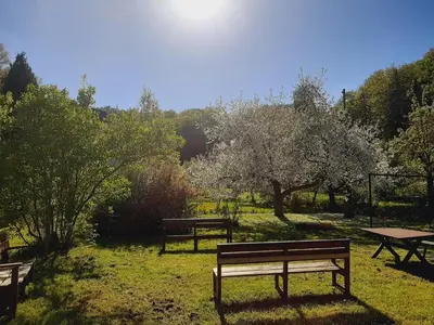 Ein Garten an der Unterkunft Die Malche Gäste und Tagungshaus Villa App 13