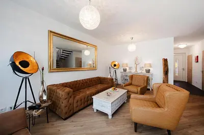 Ein Sitzbereich in der Unterkunft Appartement in Strausberg
