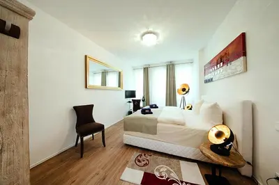 Ein Bett oder Betten in einem Zimmer der Unterkunft Appartement in Strausberg