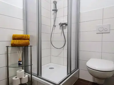 Ein Badezimmer in der Unterkunft Hogulu - 2 - RAUM - App 13 mit Balkon im Herzen der Altstadt