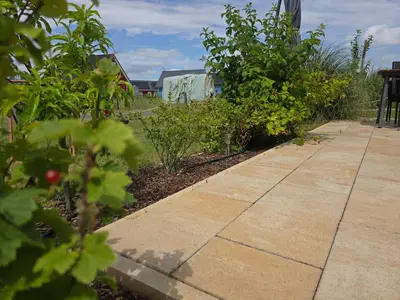 Ein Garten an der Unterkunft Nr 486 Zerpenschleuse Ferienhaus Sonnenhaus