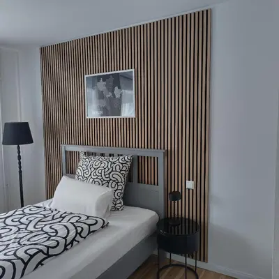 Ein Bett oder Betten in einem Zimmer der Unterkunft Tempelhof Apartment