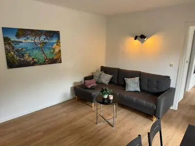 Ein Sitzbereich in der Unterkunft Feriendorf Seddiner See - Bungalow 4
