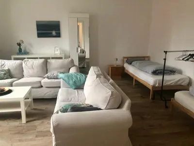 Ein Bett oder Betten in einem Zimmer der Unterkunft Ferienwohnung in Werneuchen bei Berlin