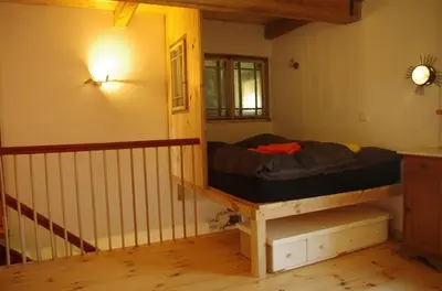 Ein Bett oder Betten in einem Zimmer der Unterkunft Gutshaus Buberow - Haupthaus & Loft für Seminare & Gruppen