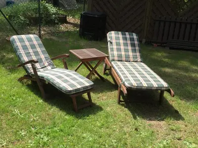 Ein Garten an der Unterkunft Bungalow am Schwielochsee