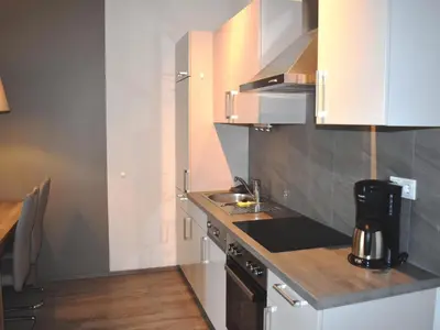Küche/Küchenzeile in der Unterkunft Apartment in Lübben near the water