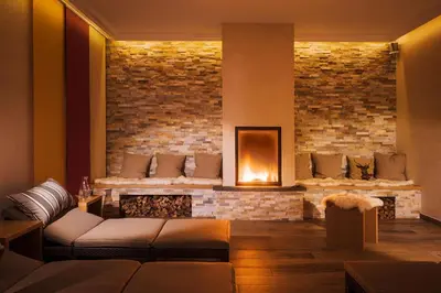 Ein Sitzbereich in der Unterkunft Hotel Reindahls